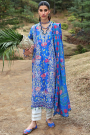 ZAHA Neelum Embroidered Lawn Unstitched 3Pc Suit ZL25-01B ZAYANA