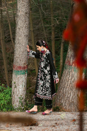 ZAHA Neelum Embroidered Lawn Unstitched 3Pc Suit ZL25-05B AABROO