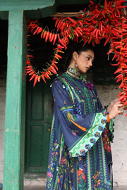 ZAHA Neelum Embroidered Lawn Unstitched 3Pc Suit ZL25-06B AMANI