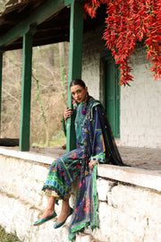 ZAHA Neelum Embroidered Lawn Unstitched 3Pc Suit ZL25-06B AMANI