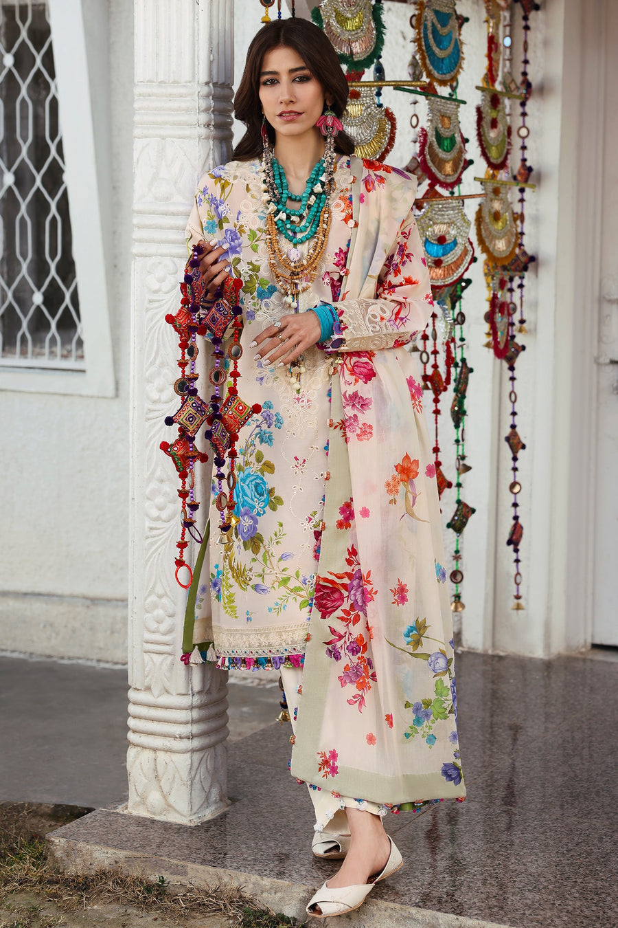 ZAHA Neelum Embroidered Lawn Unstitched 3Pc Suit ZL25-07B ALYA