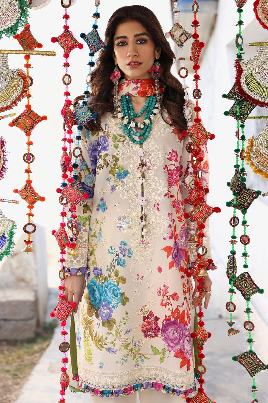 ZAHA Neelum Embroidered Lawn Unstitched 3Pc Suit ZL25-07B ALYA