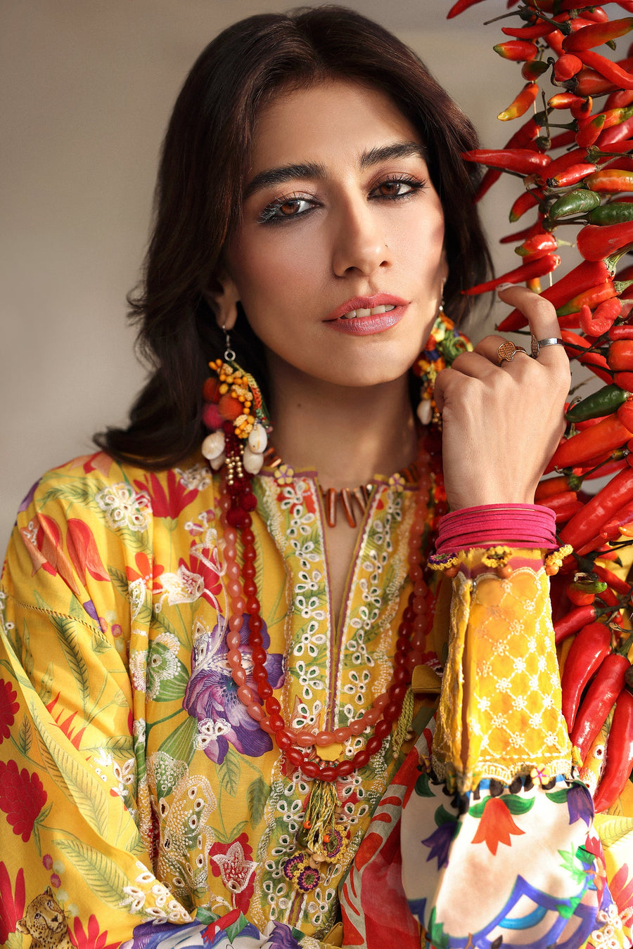 ZAHA Neelum Embroidered Lawn Unstitched 3Pc Suit ZL25-08A ZARAAH