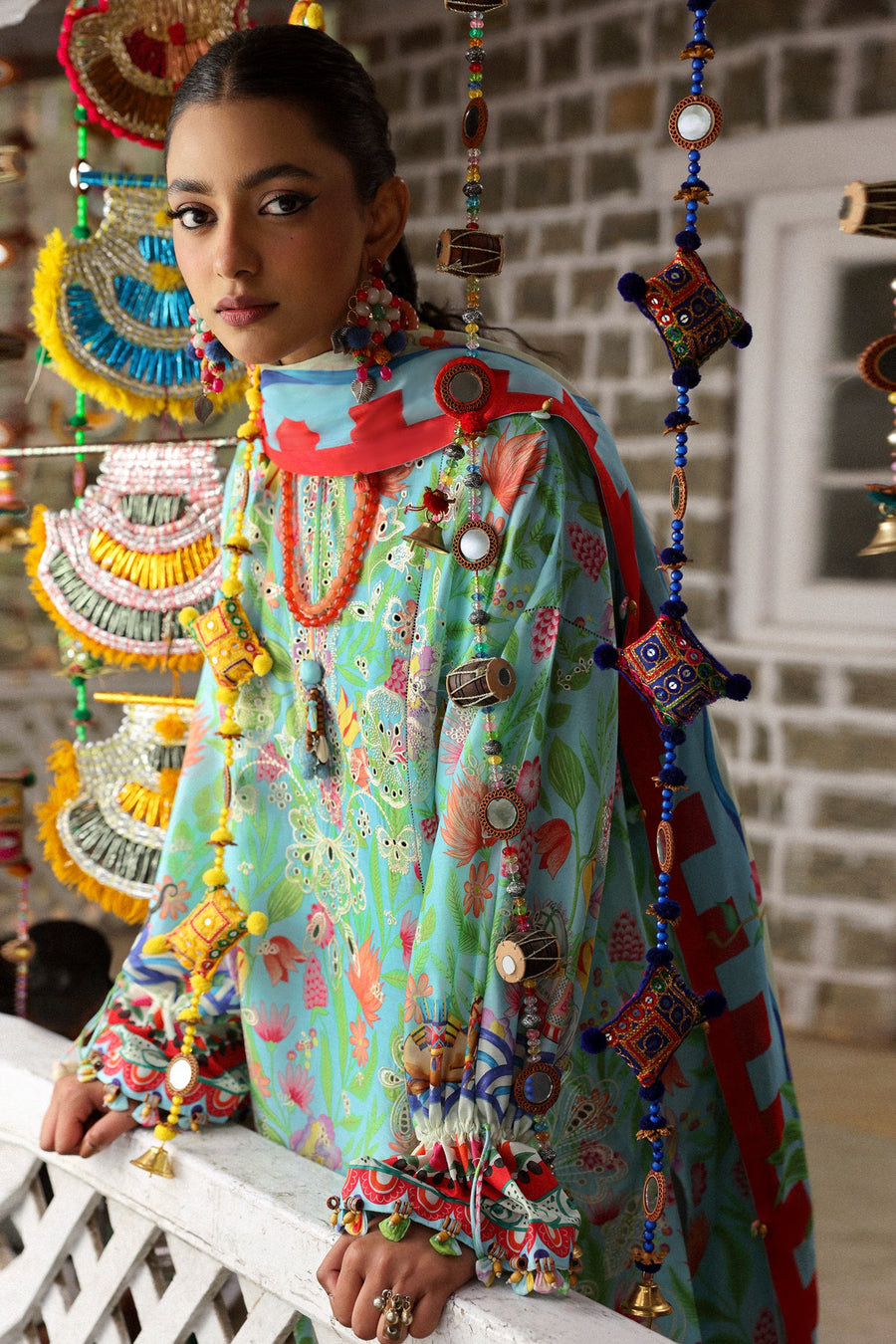ZAHA Neelum Embroidered Lawn Unstitched 3Pc Suit ZL25-08B ZARAAH