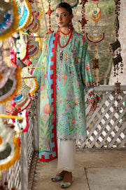 ZAHA Neelum Embroidered Lawn Unstitched 3Pc Suit ZL25-08B ZARAAH