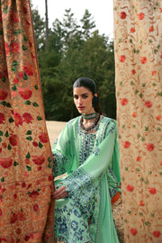 ZAHA Neelum Embroidered Lawn Unstitched 3Pc Suit ZL25-10A ELAYA
