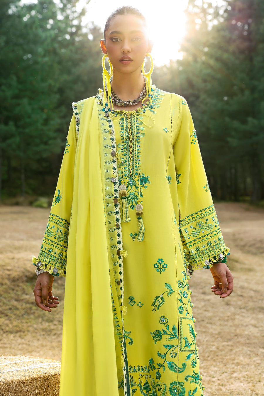 ZAHA Neelum Embroidered Lawn Unstitched 3Pc Suit ZL25-10B ELAYA