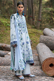 ZAHA Neelum Embroidered Lawn Unstitched 3Pc Suit ZL25-11A KASHUR