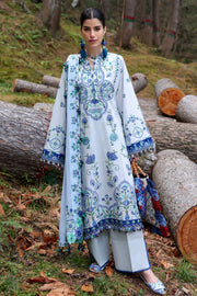 ZAHA Neelum Embroidered Lawn Unstitched 3Pc Suit ZL25-11A KASHUR