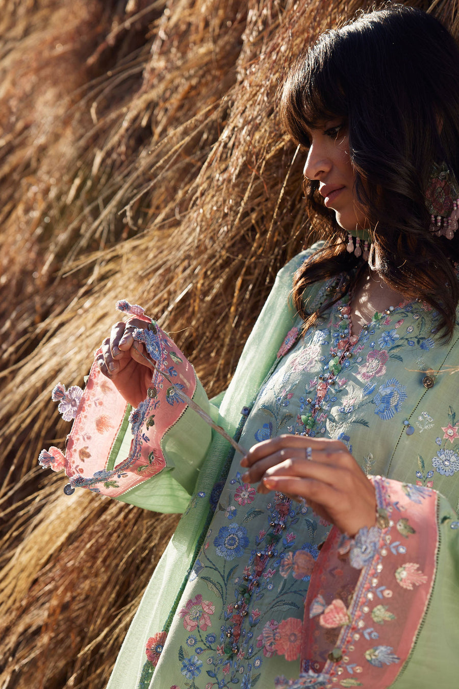 ZAHA Meili Festive Embroidered Lawn Unstitched 3Pc Suit ZL26-01B RUÌMĚI
