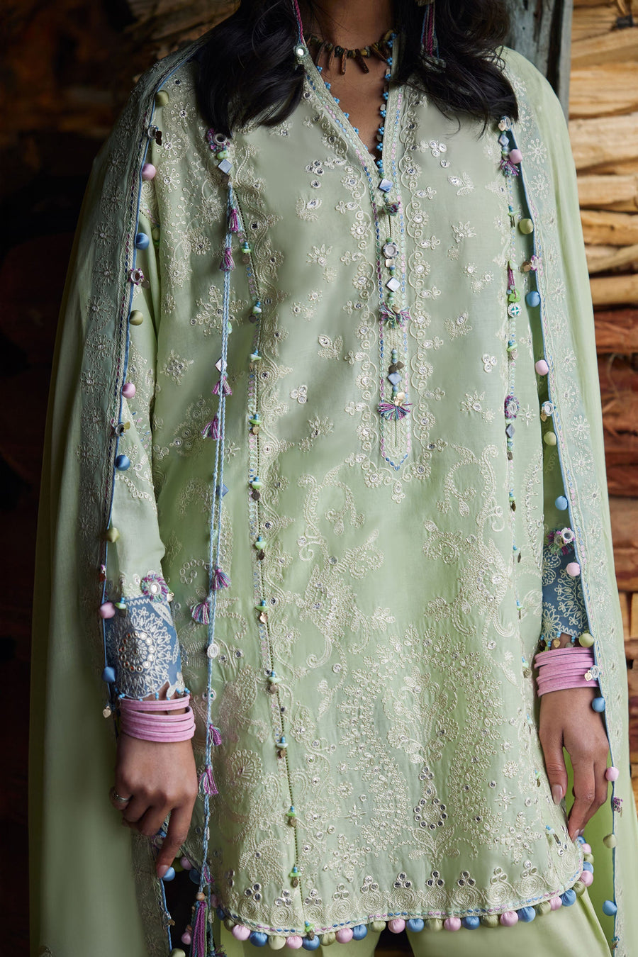 ZAHA Meili Festive Embroidered Lawn Unstitched 3Pc Suit ZL26-02A RÙYÁ