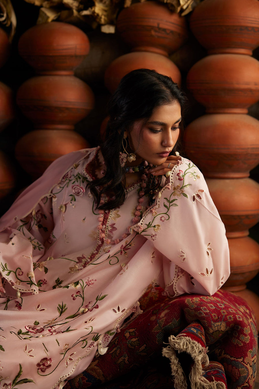ZAHA Meili Festive Embroidered Lawn Unstitched 3Pc Suit ZL26-04A JIĀYĪN