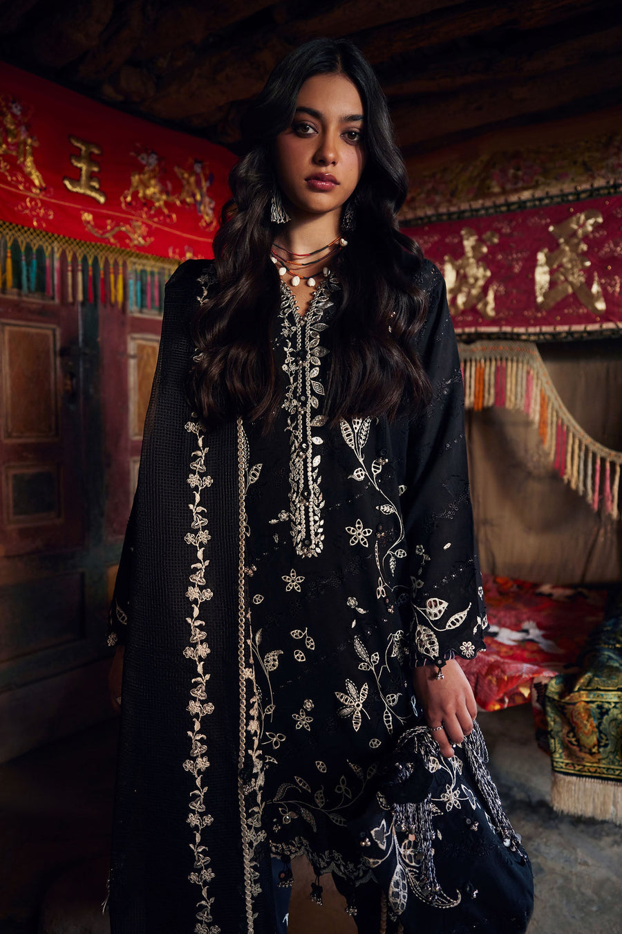 ZAHA Meili Festive Embroidered Lawn Unstitched 3Pc Suit ZL26-05B MEI