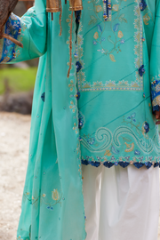 ZAHA Meili Festive Embroidered Lawn Unstitched 3Pc Suit ZL26-06A BÌ YÙN
