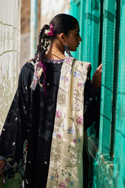 ZAHA Meili Festive Embroidered Lawn Unstitched 3Pc Suit ZL26-07B MÍ SÈ