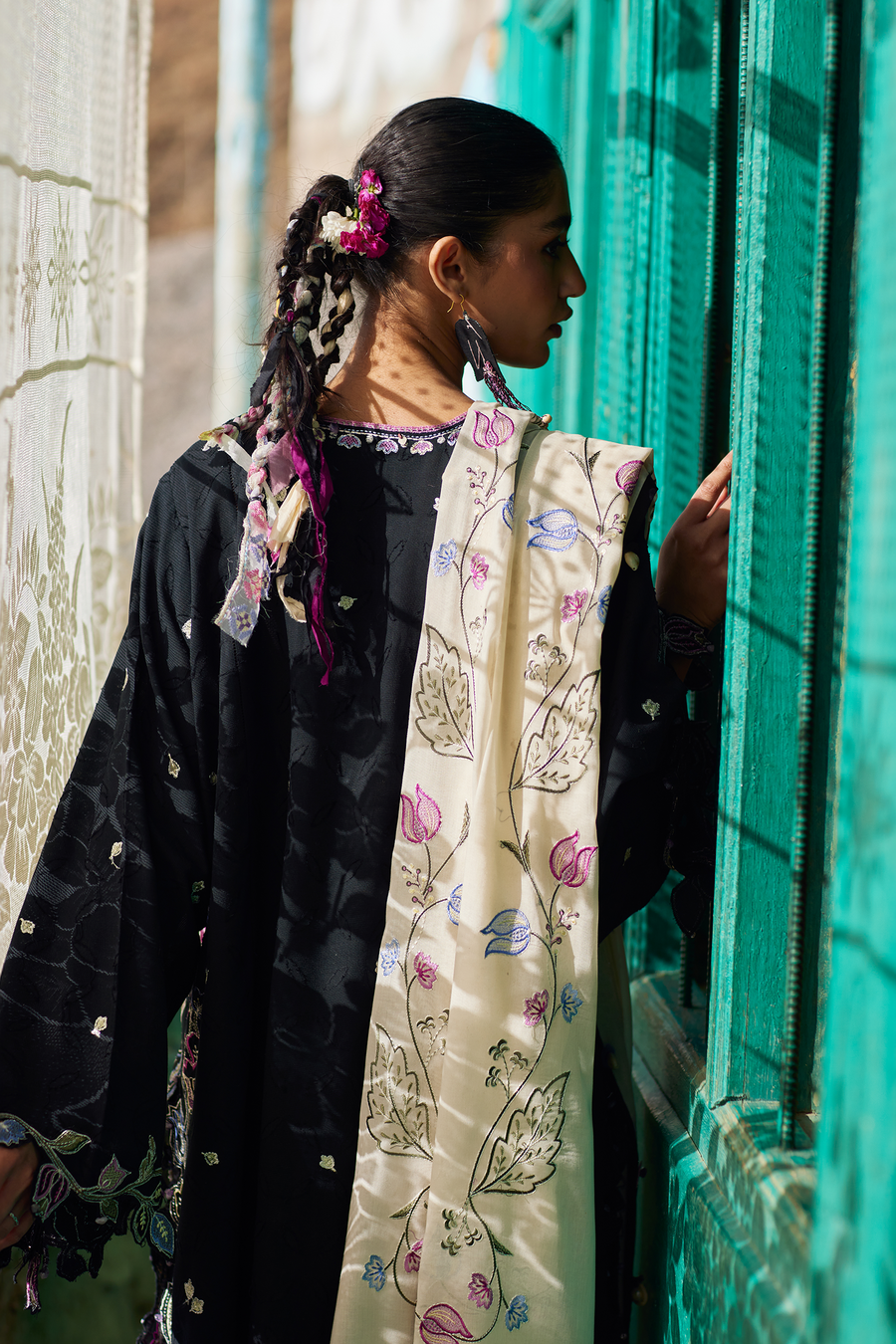ZAHA Meili Festive Embroidered Lawn Unstitched 3Pc Suit ZL26-07B MÍ SÈ