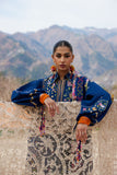 ZAHA Meili Festive Embroidered Lawn Unstitched 3Pc Suit ZL26-08A CǍI FĒNG