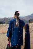 ZAHA Meili Festive Embroidered Lawn Unstitched 3Pc Suit ZL26-08A CǍI FĒNG