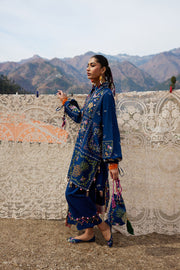 ZAHA Meili Festive Embroidered Lawn Unstitched 3Pc Suit ZL26-08A CǍI FĒNG