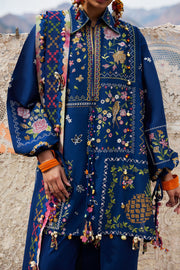 ZAHA Meili Festive Embroidered Lawn Unstitched 3Pc Suit ZL26-08A CǍI FĒNG