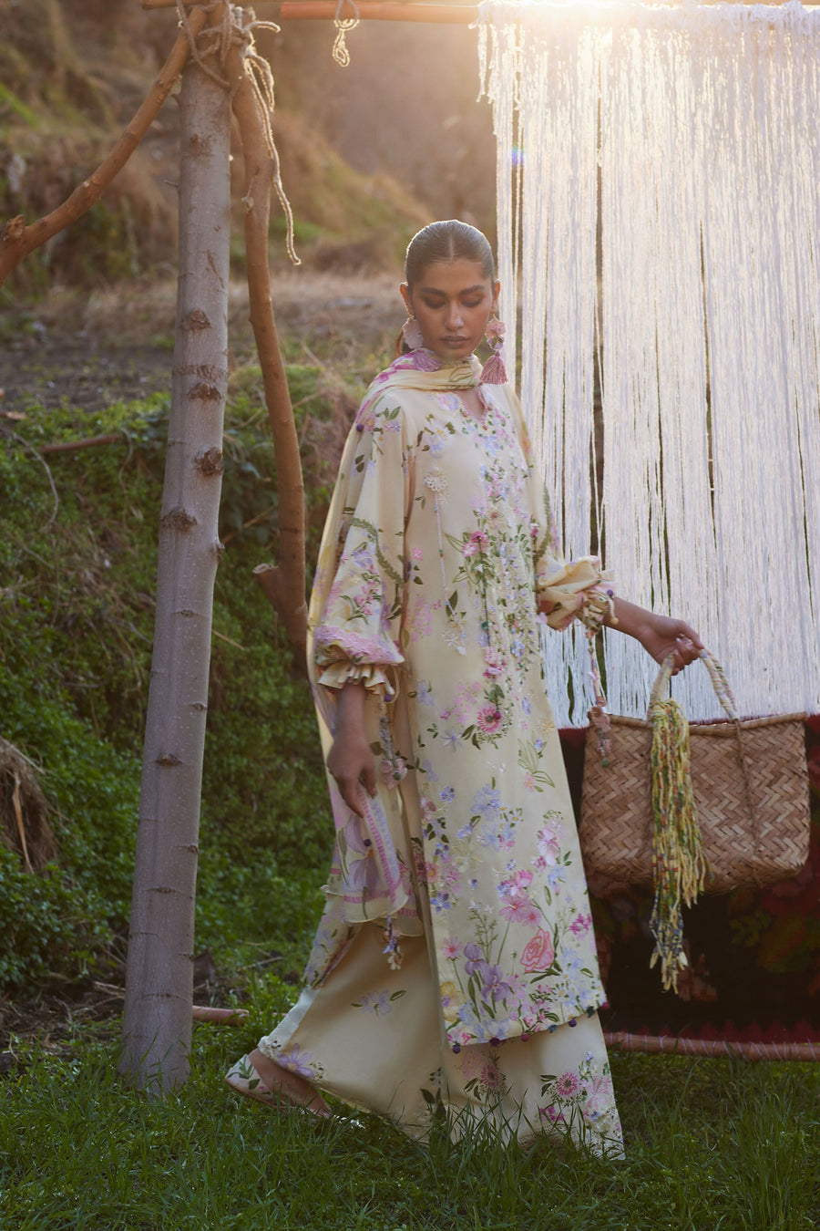 ZAHA Meili Festive Embroidered Lawn Unstitched 3Pc Suit ZL26-12B JIĀ