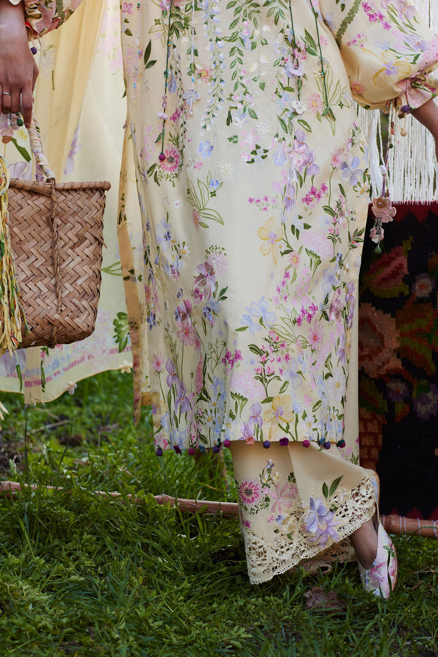 ZAHA Meili Festive Embroidered Lawn Unstitched 3Pc Suit ZL26-12B JIĀ