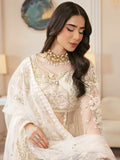 Arzo by Zainab Manan Unstitched Net 3Pc Suit ZM-31 Ivory Glory