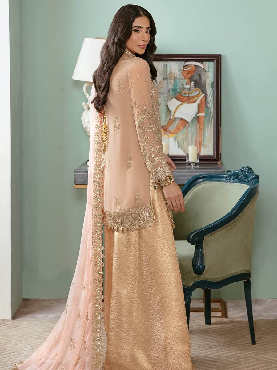 Arzo by Zainab Manan Unstitched Chiffon 3Pc Suit ZM-35 Florence Plush