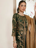 Arzo by Zainab Manan Unstitched Chiffon 3Pc Suit ZM-38 Emerald Glam