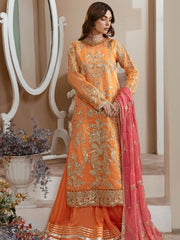 Arzo by Zainab Manan Unstitched Missouri 3Pc Suit ZM-39 Tangerine Fantasy