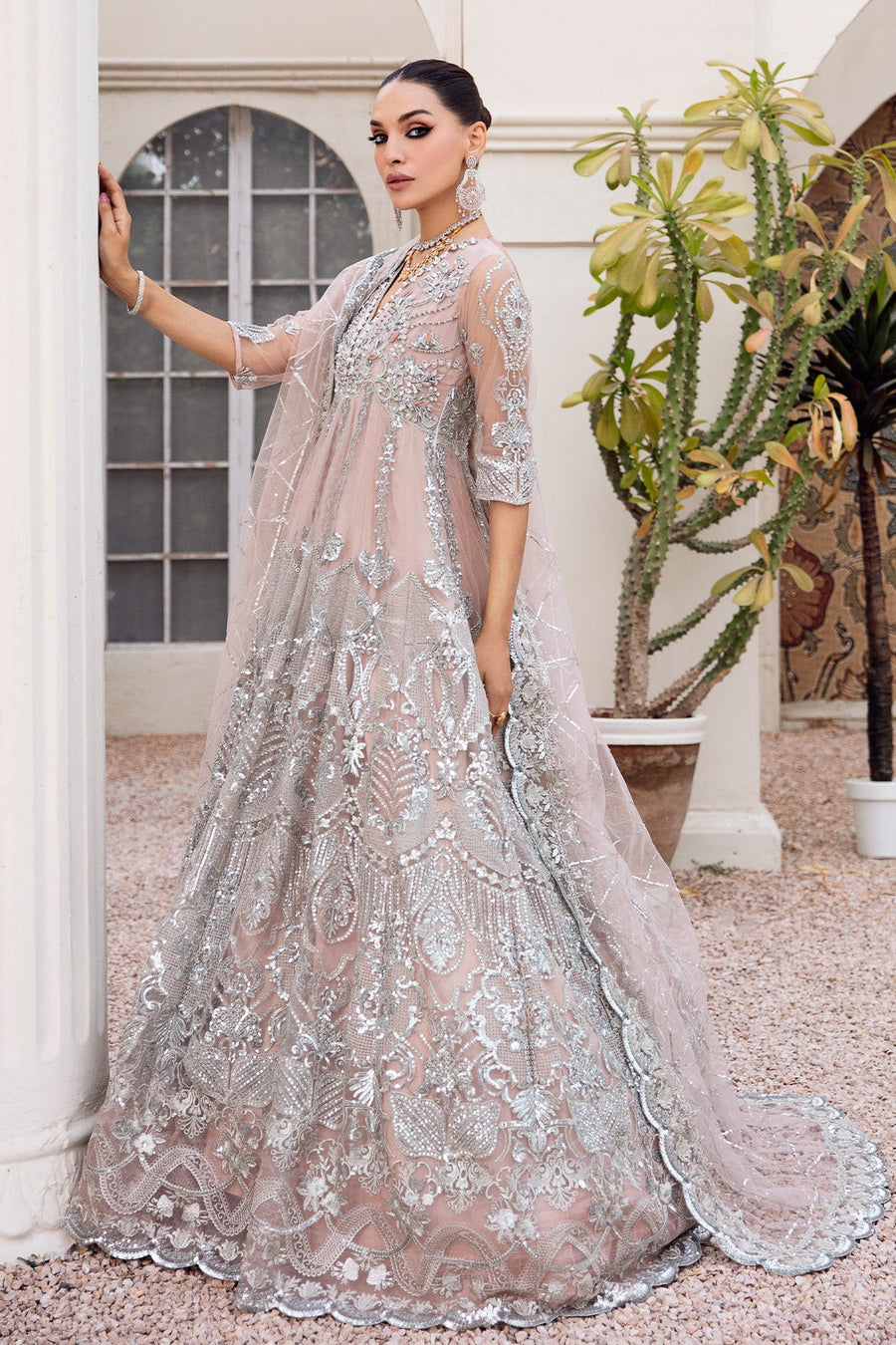 Zainab Manan Aanchel Brides Embroidered Net Unstitched 3Pc Suit ZMB-07