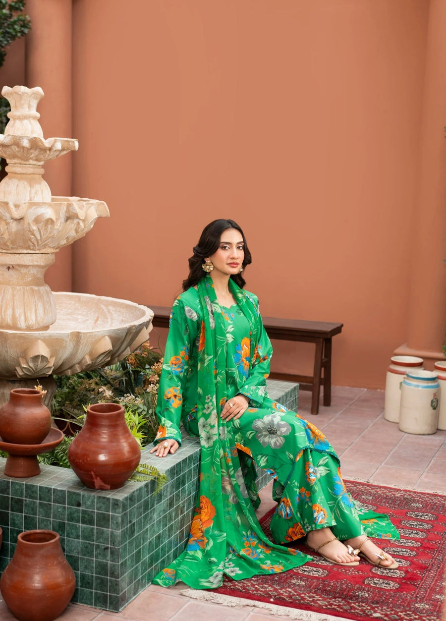 Feathers Dusky Delights Unstitched Digital Printed Lawn 3Pc Suit ZOHAL-FT459