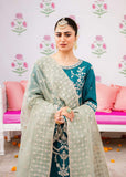 Akbar Aslam Shadmani Embroidered Raw Silk Unstitched 3Pc Suit - ZOHRA