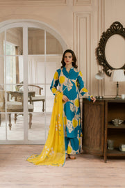 Feathers Dewdrop Unstitched Digital Printed Lawn 3Pc Suit ZORAIN-FT472