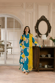 Feathers Dewdrop Unstitched Digital Printed Lawn 3Pc Suit ZORAIN-FT472