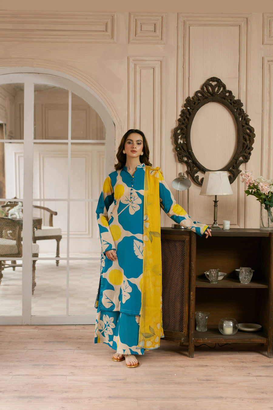 Feathers Dewdrop Unstitched Digital Printed Lawn 3Pc Suit ZORAIN-FT472