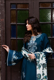 Humdum Zouq Vol-02 Embroidered Wool Unstitched 3Pc Suit D-04