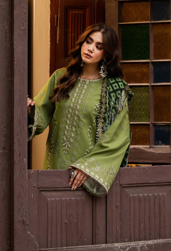Humdum Zouq Vol-02 Embroidered Wool Unstitched 3Pc Suit D-05