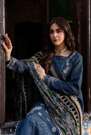 Humdum Zouq Vol-02 Embroidered Wool Unstitched 3Pc Suit D-10
