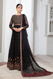 Zarif Pareesia Embroidered Chiffon Unstitched 3Pc Suit ZP-08 SMOKISH