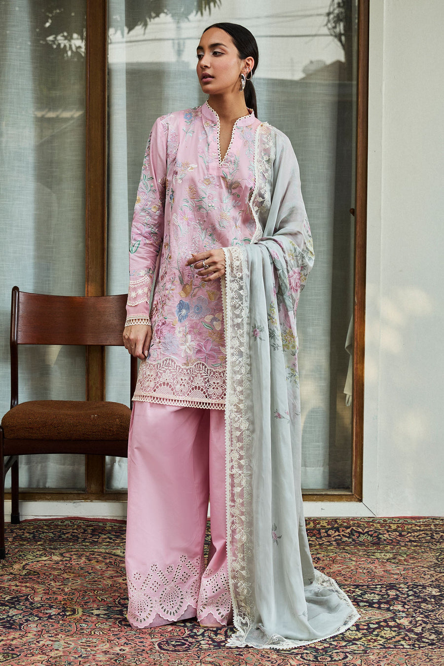 Zara Shahjahan Satori Embroidered Lawn Unstitched 3Pc Suit D-02A NOZAMI