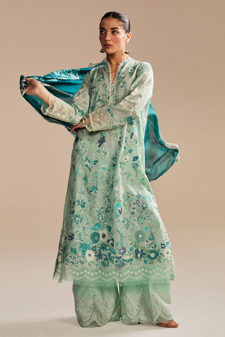 Zara Shahjahan Satori Embroidered Lawn Unstitched 3Pc Suit D-02B NOZAMI