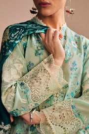 Zara Shahjahan Satori Embroidered Lawn Unstitched 3Pc Suit D-02B NOZAMI