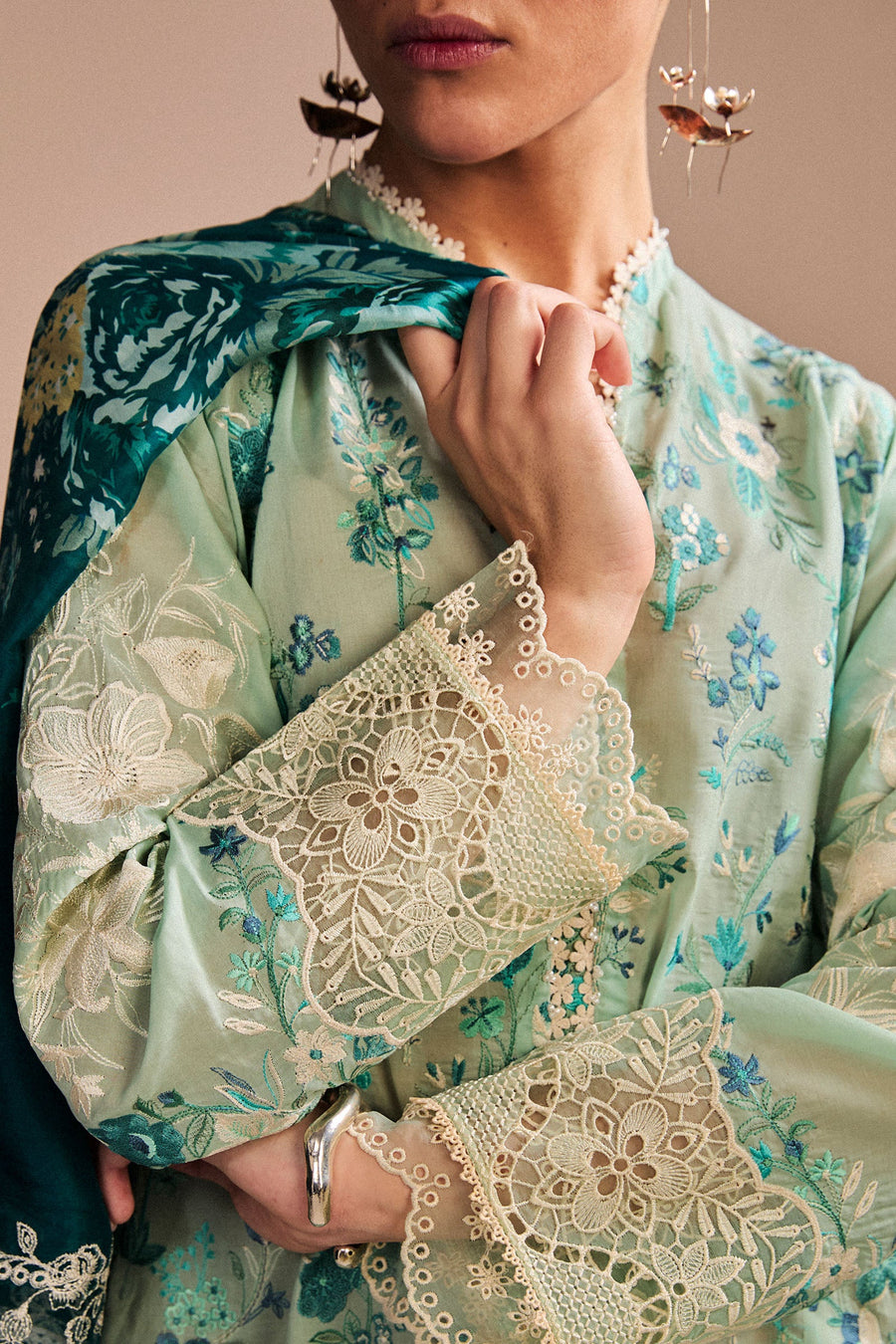 Zara Shahjahan Satori Embroidered Lawn Unstitched 3Pc Suit D-02B NOZAMI