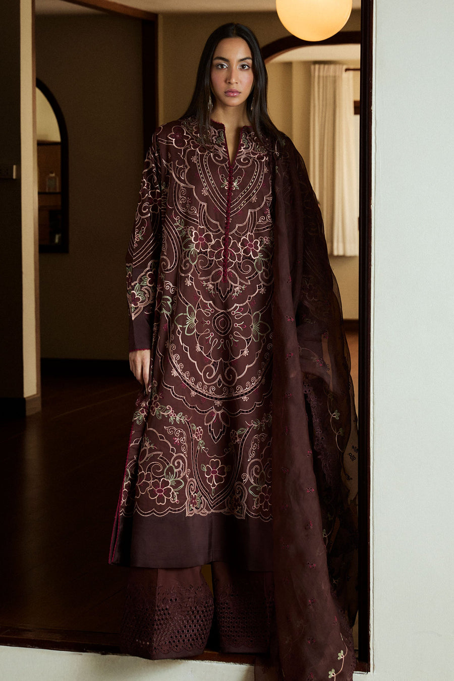 Zara Shahjahan Satori Embroidered Lawn Unstitched 3Pc Suit D-04B SHIZUMI