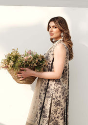 Luxe by Zarqash Embroidered Luxury Lawn Unstitched 3Pc Suit ZQ-01