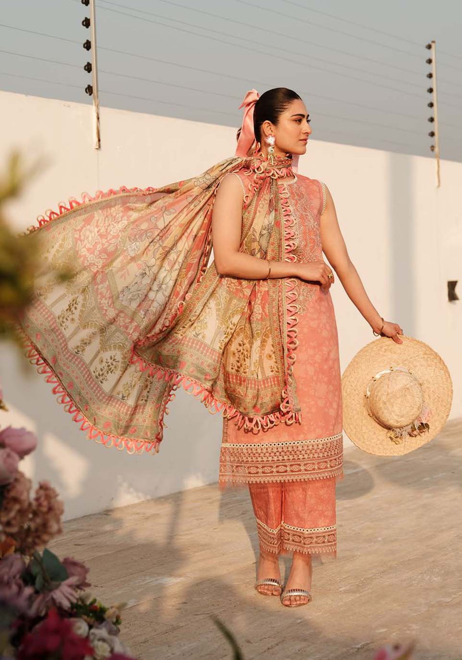 Luxe by Zarqash Embroidered Luxury Lawn Unstitched 3Pc Suit ZQ-04