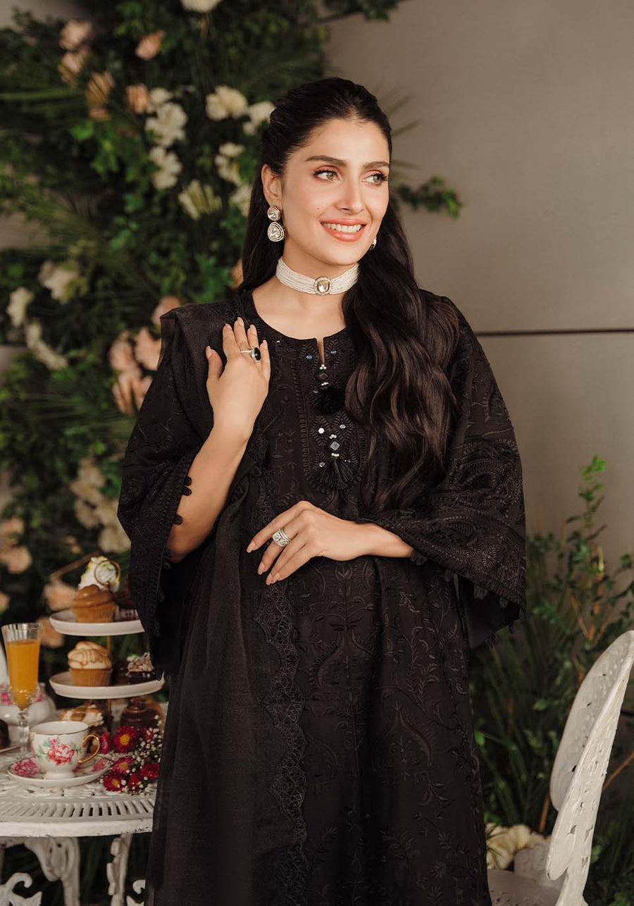 Zarqash Luxury Lawn Unstitched Embroidered 3 Piece Suit ZQL-0010 NOX