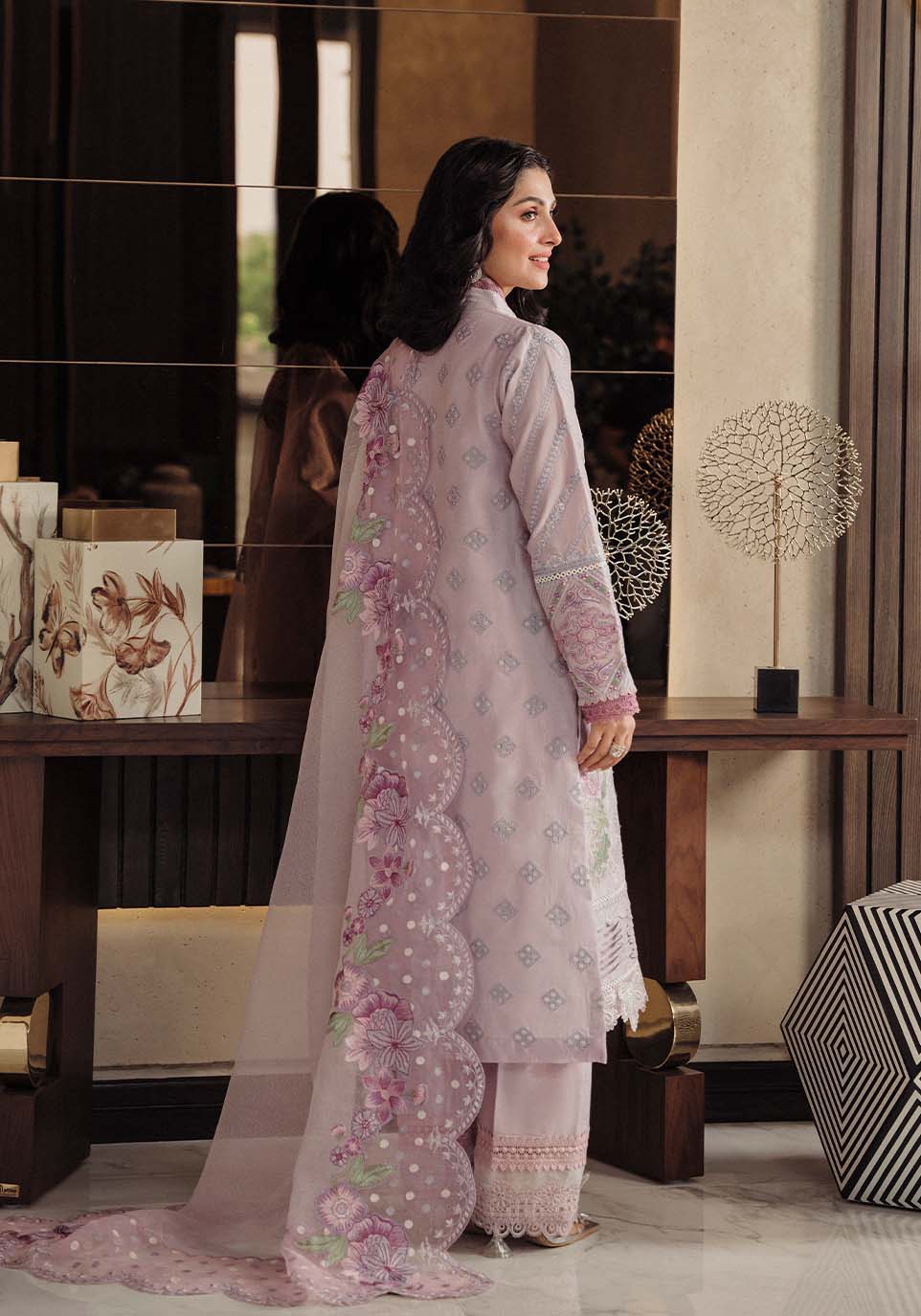 Zarqash Luxury Lawn Unstitched Embroidered 3 Piece Suit ZQL-005 VAIA