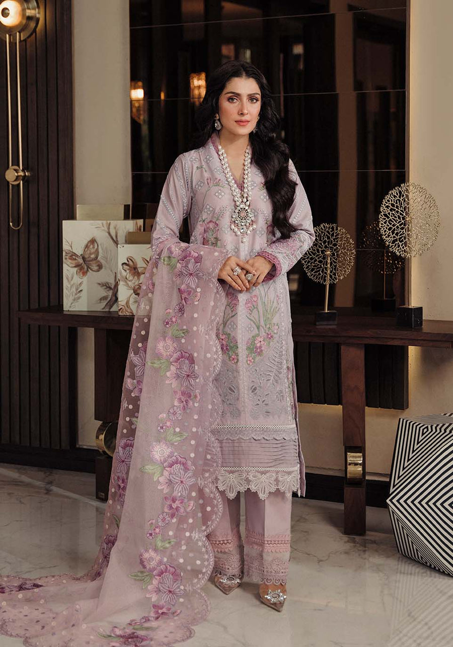 Zarqash Luxury Lawn Unstitched Embroidered 3 Piece Suit ZQL-005 VAIA